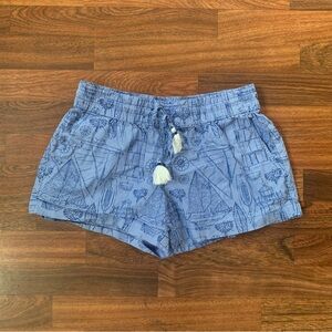 Vineyard Vines Blue Boat Theme Shorts Women’s XS Pockets Tassel Drawstring